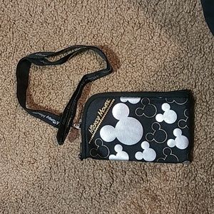 NWT!  Mickey Mouse Lanyard with Zippered Pouch